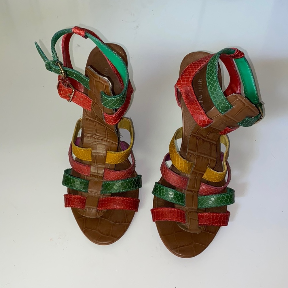 Nine West gladiator Wedges